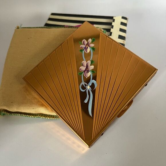 Rho-Jan hand painted vintage compact - Picture 1 of 16